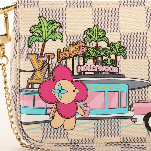 Louis Vuitton Vivienne Christmas Damier Azur Canvas Mini Pochette Accessoires - Picture 5 of 8